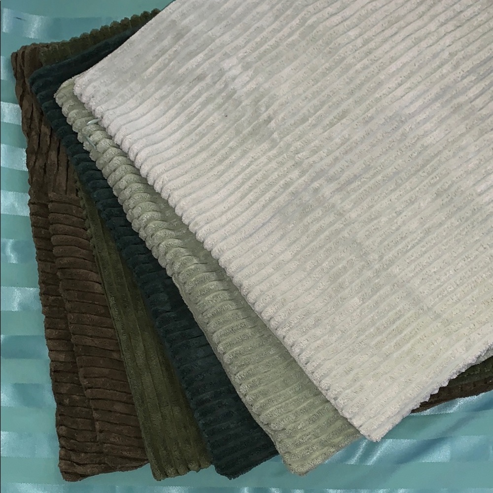 6 New Pillow Covers Corduroy like Fabric Bundle in Earth Tones New - Picture 3 of 16